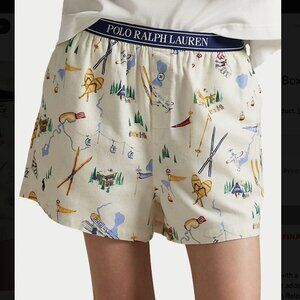 NWT Polo Ralph Lauren Traveler Ski Print PJ Pajama Boxer Lounge Shorts
